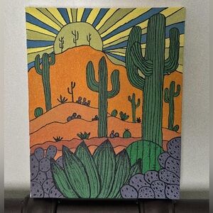 Acrylic on Canvas. Original art. 🏜️ 🌵
